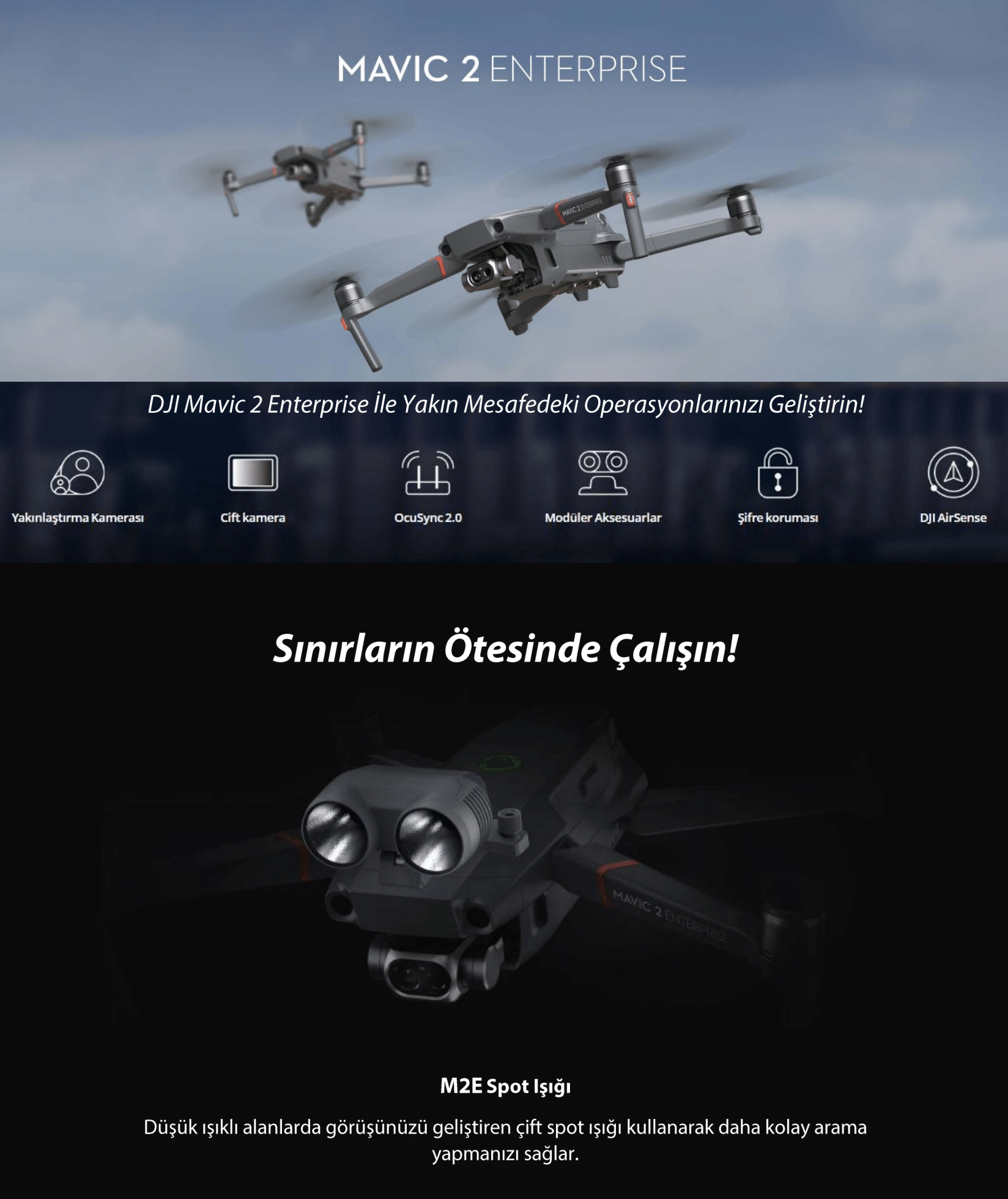 DJI Mavic 2 Enterprise Dual Drone, DJI Türkiye Resmi Distribütörü Garantili Dronmarket.com'da